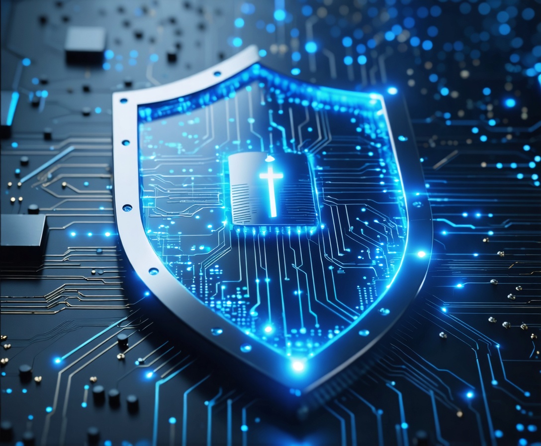 Символ защиты данных и кибербезопасности